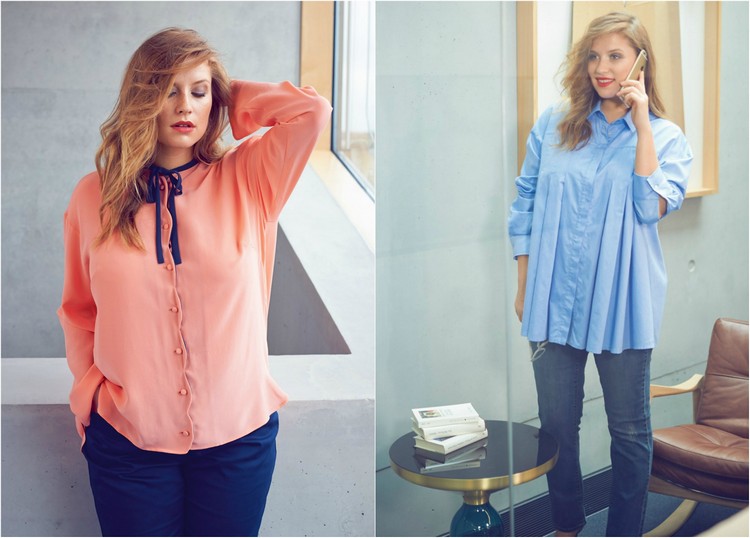 Správne oblečenie môže spôsobiť, že bacuľaté ženy vyzerajú štíhlo fashion-buclaté-trendy-slim-down-košele