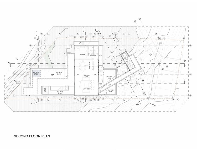 Náčrt okolitého architektonického plánu domu