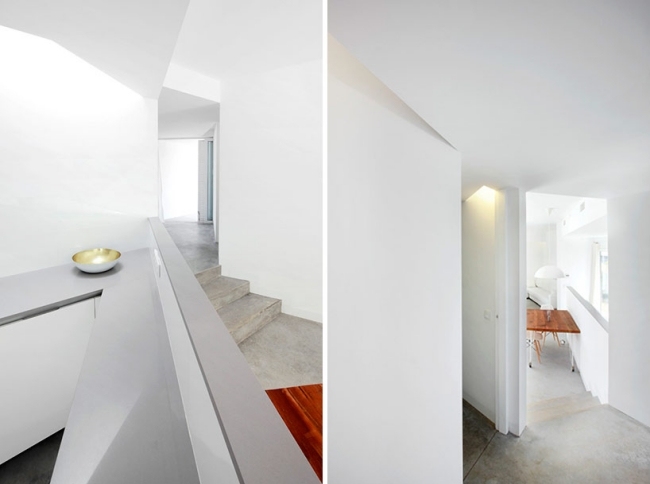 moderný dom čistý baleársky biely zvnútra zvonku