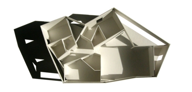 moderná architektúra model domu prizmatické lomy