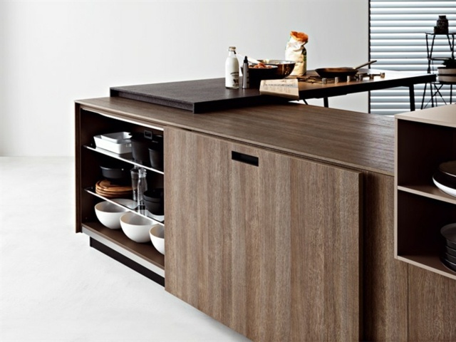 Kuchynský ostrov úložný priestor pod pultovou doskou