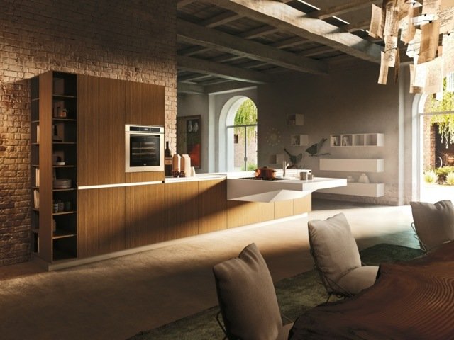 minimalistický dizajn Otvorené police bez rukovätí