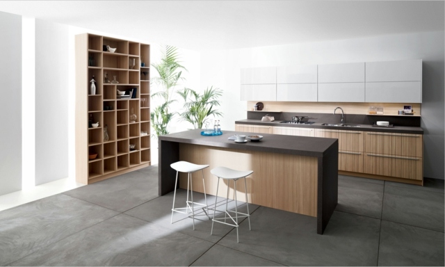 Dizajnové nápady v podobe kuchynského ostrovčeka pre jedálenský kút