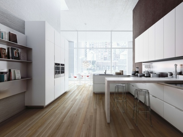 Vstavané kuchynské kuchynské moduly prakticky distribuujú priestor