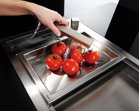 nerezový drez-ručná sprcha-moderná-kuchyňa