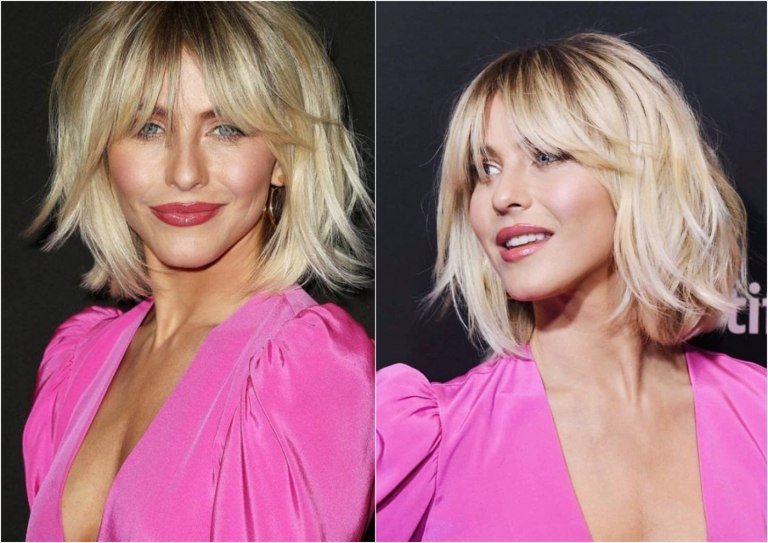 Účes na klinec kombinovaný s ofinou so závesom Julianne Hough