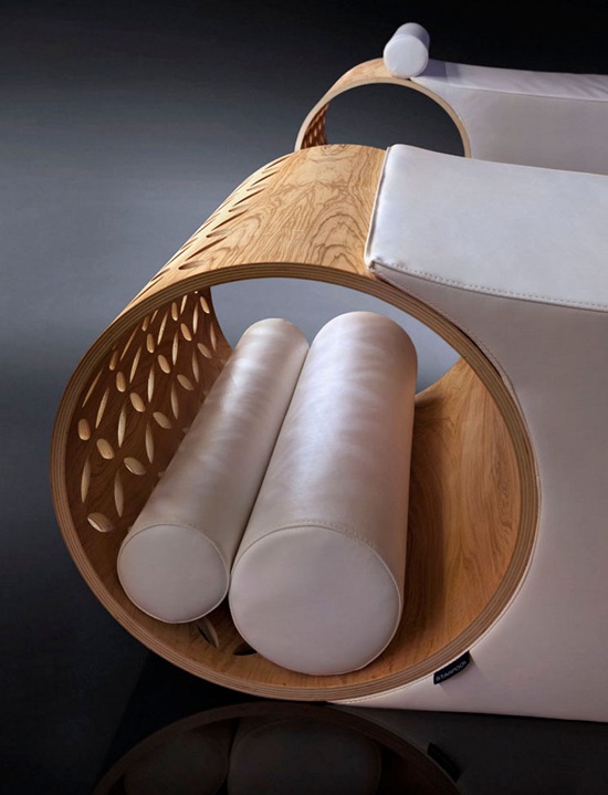 Leňoška v olivovom dreve pamäťové dlhé vankúše vyrezávané valcom