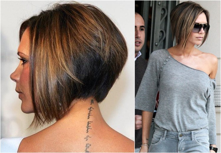 Victoria Beckham absolvovala bob účes ostrihaný dlho vpredu na zátylku