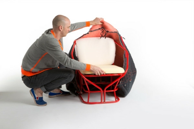 Látková čalúnená kovová konštrukcia nábytok do obývačky Stavebný nábytok na zips na zriadenie obývačky