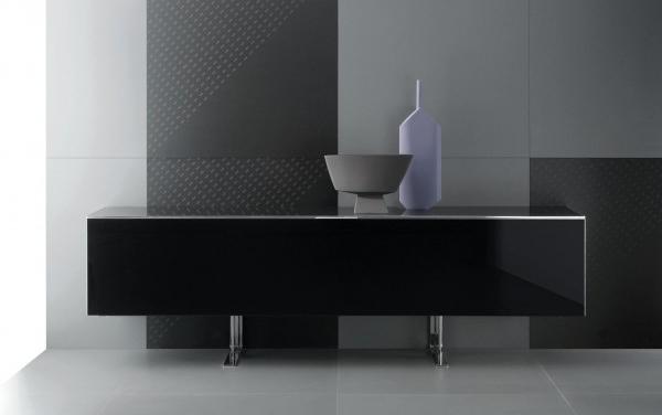 príborník čierny vysoký lesk novemezzo design ludwig acerbis