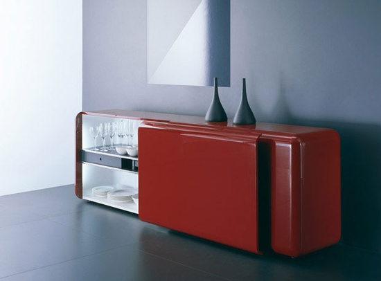 moderné príborníky z acerbis superego vysoký lesk červený