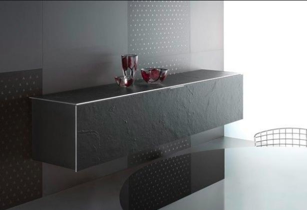 novemezzo moderný príborník acerbis vzhľad čierneho kameňa