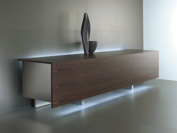 moderné príborníky acerbis drevo za osvetlením