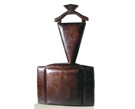 Multifunkčné stoličky z hnedej koženej stoličky