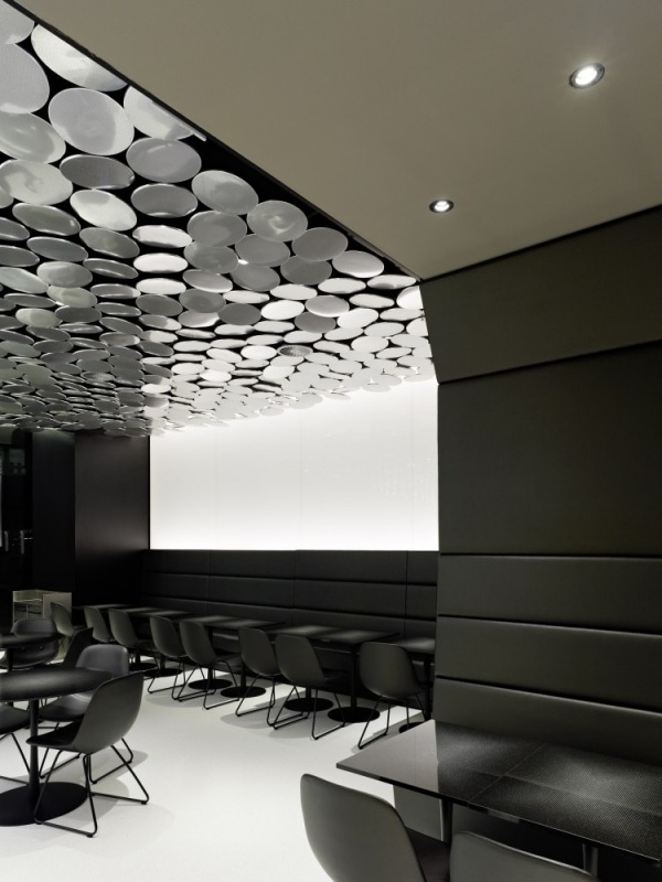 nástenná čierna dizajnérska jedáleň vom zrkadlový časopis