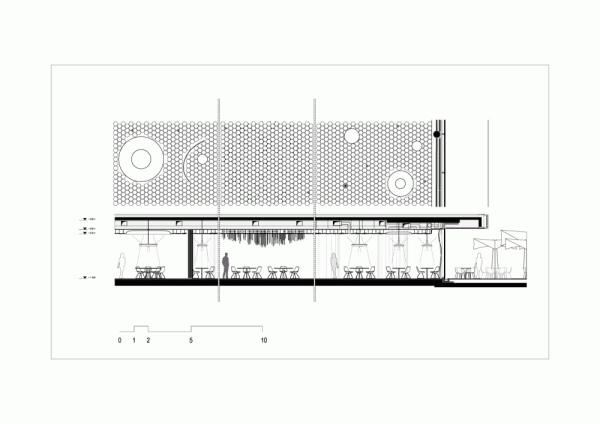 pôdorys jedálne zo zrkadlového časopisu