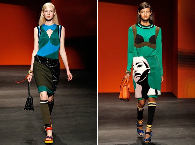 trendové farby smaragdovo zelená čierna moderné šaty