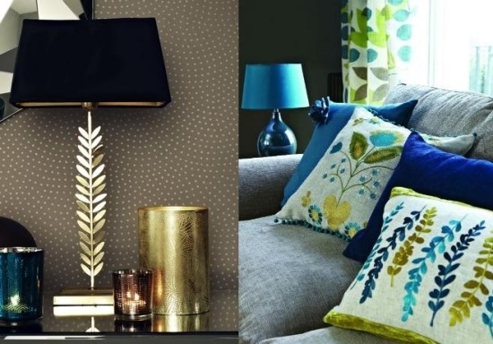 Dizajnová stolná lampa zo smaragdovo zeleného vankúša Dizajnová stolná lampa smaragdovo zelené ozdoby na vankúše