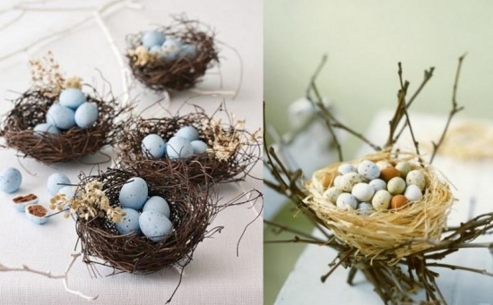 ozdobiť na Veľkú noc známky jarných nápadov veľkonočné hniezda deco stolný šperk pre veľkonočné jarné veľkonočné hniezdo