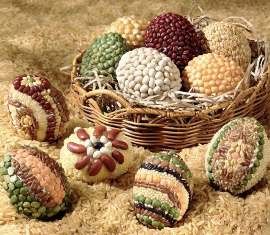 Ozdobte textúrou jadra fazule a dajte veľkonočné nápady Veľkonočné nápady remesiel zdobia textúrou jadra fazule