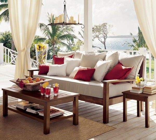 Záclony záhradný odolný textil z letnej terasy