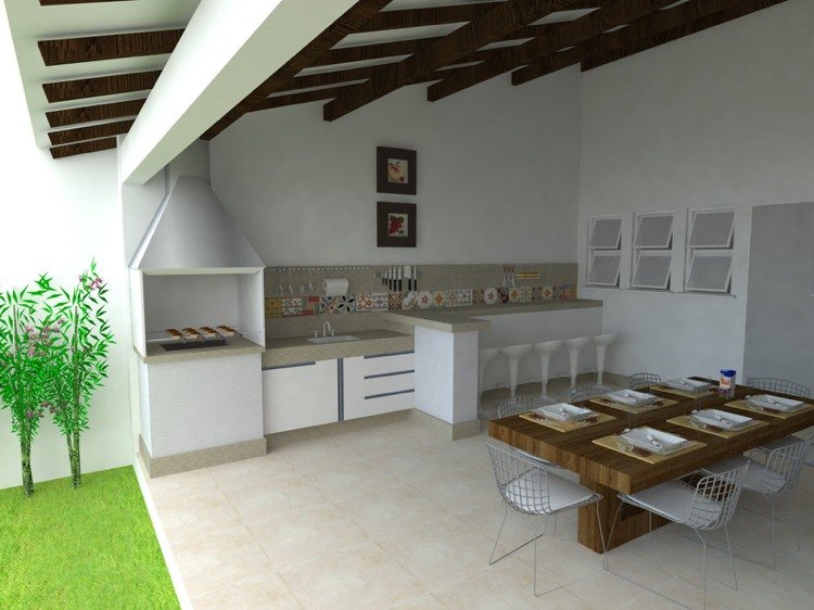 finca mallorca letná kuchyňa krytá terasa plynový gril