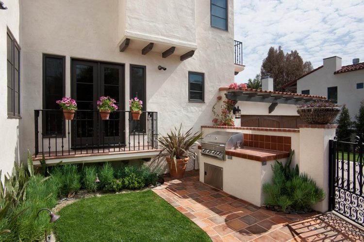 Letná kuchyňa gril teracotta dlaždice doska Malorka