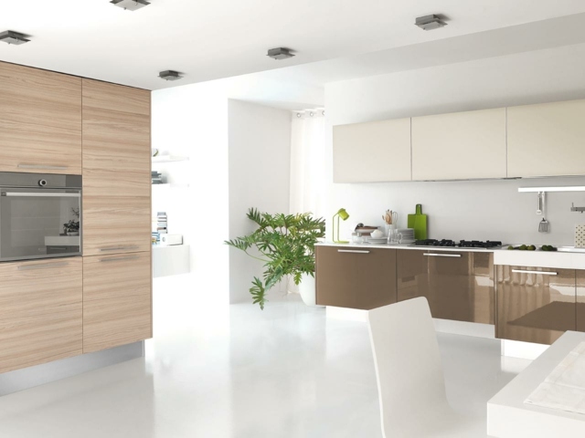 Dizajn talianskych výrobcov elegantné štýlové neutrálne farby dreva