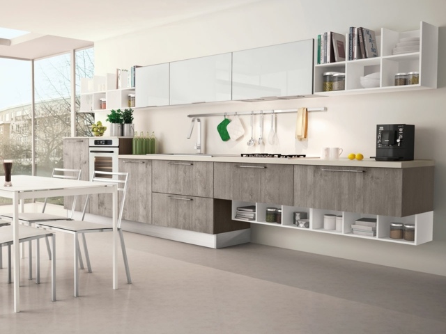 Základné jednotky nástenný policový systém biele nástenné jednotky