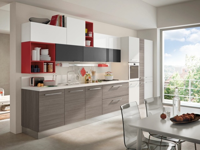 Farebný systém skriniek Lego dubové drevo farebné kombinácie