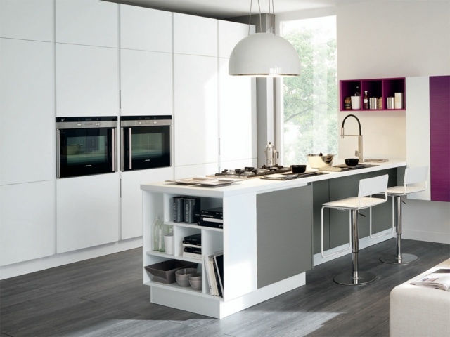 Vstavaná kuchynská ostrovná izba plánovanie kuchynských liniek plastové