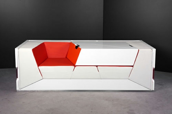 oranžová sedacia súprava