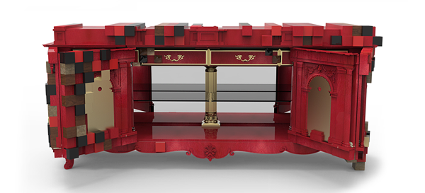 príborník piccadilly príborník boca do lobo červené poličky