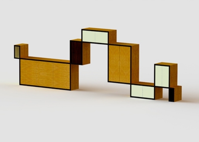 skriňový systém dizajnérsky nábytok od brada pitta