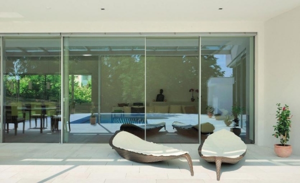 sky-frame sklenené dvere bazén oblasť oblasť bazéna s posuvným oknom s rámom