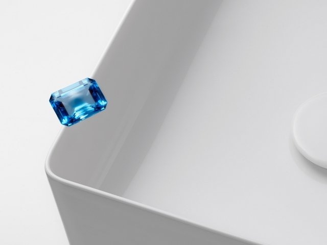 Sapphire keramické umývadlo spustené do kúpeľne tenké steny