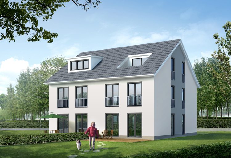 Dream house construction montovaný dom sedlová strecha lúčna terasa prispôsobená individuálnym potrebám
