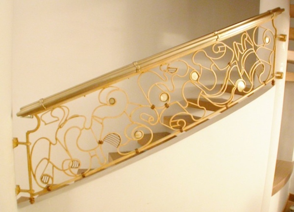 Unikátne výrobky z tepaného železa-operadlo schodiska Fabbro-Candeago-schodisko