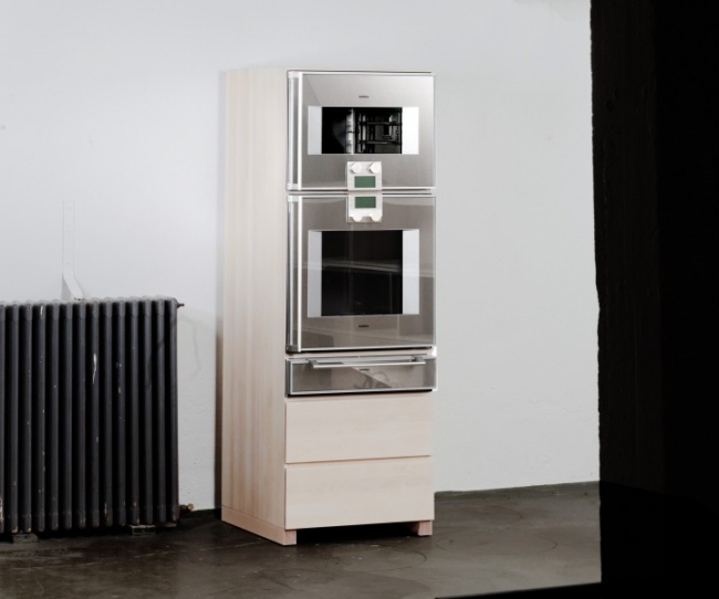 Úschovňa nákladu škandinávskeho kuchynského nábytku