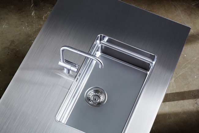 Škandinávsky kuchynský nábytok Nákladný nerezový drez