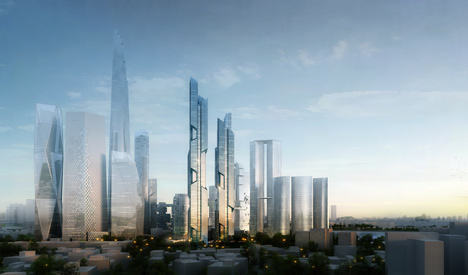 Mrakodrapy na panorámu Soulu Mrakodrapy na panorámu Soulu