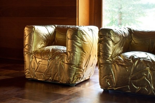 Dizajnové kreslo Zlatá špongia Edra