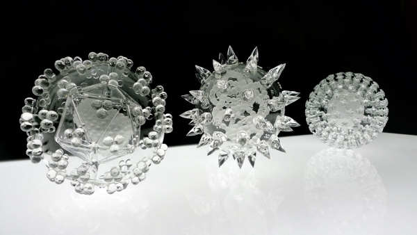Vírusy Luke Jerram Glass Art Luke Jerram sklárske umenie