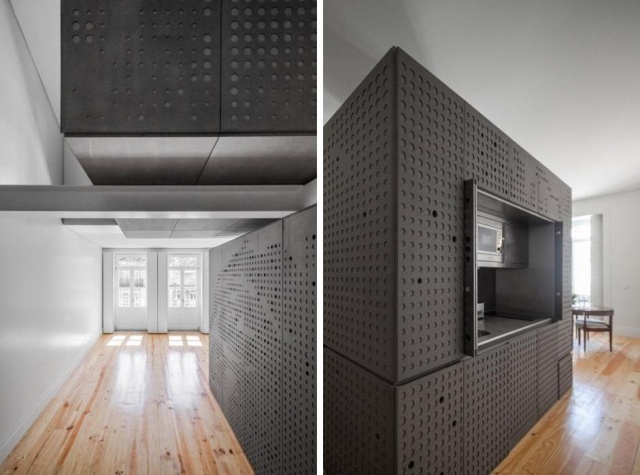 Montované bytové moduly na optimalizáciu budov LOIOS Optimalizovaná obývacia kocka-rôzne-funkčné prvky-vstavané v loios