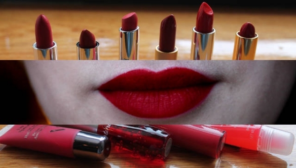 Voľba farby rúžu červené variácie Výber z rúžu-farby-červenej-variácie-príklady