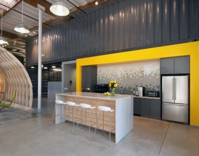 moderný kuchynský ostrovný dizajn mozaikového nábytku