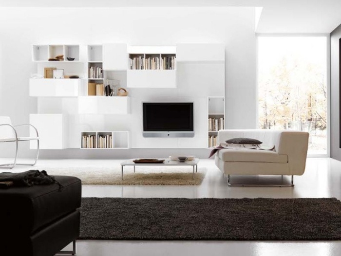 hravá moderná biela nástenná jednotka vo vysokom lesku BOISERIE G026 od Novamobili moderná-biela-stenová jednotka-vo-vysokom lesku-BOISERIE-G026-Novamobili