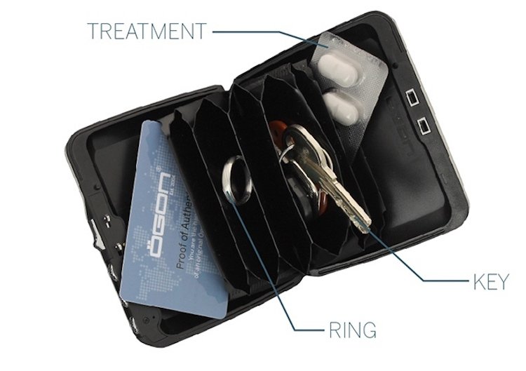 cenné veci v peňaženke šifrovanej kódom hliníková peňaženka-dizajn-uchovávajúca-hodnotné-veci