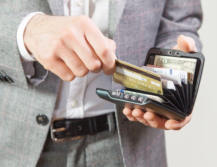 malá peňaženka šifrovaná zámkovým kódom dizajn hliníkovej peňaženky-malý-zámok-kódovaný