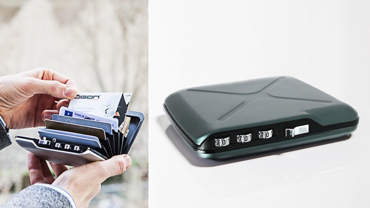 Peňaženka je zabezpečená kombináciou čísel Šifrovaný bezpečnostný kód dizajnu hliníkovej peňaženky